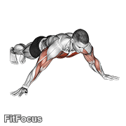 Archer Push Up GIF — animated chest exercise demonstration