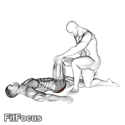 Assisted Lying Glutes Stretch GIF