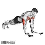 Band Close-grip Push-up GIF