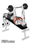 Barbell Decline Pullover (decline barbell pullover) GIF — animated chest exercise demonstration