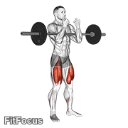 Barbell Full Zercher Squat GIF