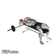 Barbell Lying Close-grip Triceps Extension GIF