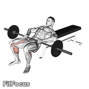 Barbell Lying Lifting (on Hip) GIF