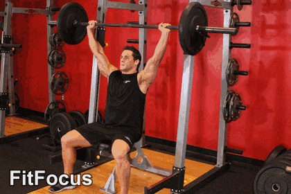 Barbell Overhead Press animated form demonstration