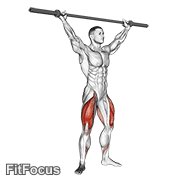 Barbell Overhead Squat exercise GIF demonstration