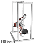 Barbell Rack Pull GIF