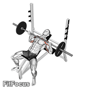 Barbell Reverse Grip Incline Bench Press GIF