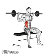 Barbell Seated Twist GIF