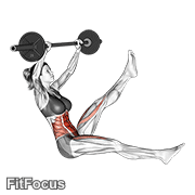 Barbell Sitted Alternate Leg Raise (female) GIF