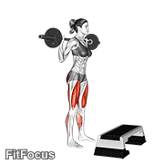 Barbell Squat Jump Step Rear Lunge exercise GIF demonstration