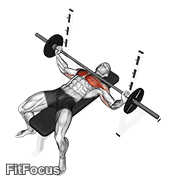 Barbell Wide Bench Press GIF