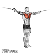 Cable Cross-over Variation GIF — animated chest exercise demonstration