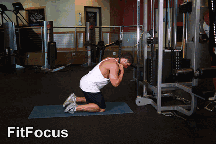Cable Crunch exercise GIF demonstration