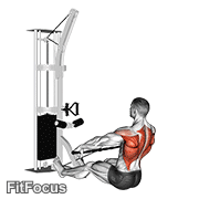 Cable Floor Seated Wide-grip Row GIF