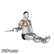 Cable Seated Shoulder Internal Rotation (seated cable shoulder internal rotation) GIF — animated shoulders exercise demonstration