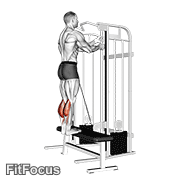 Cable Standing Calf Raise GIF