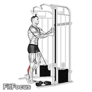 Cable Standing One Leg Calf Raise GIF