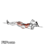 Cable Tuck Reverse Crunch GIF