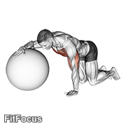 Chest Stretch With Exercise Ball GIF