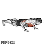Clock Push-up GIF — animated chest exercise demonstration