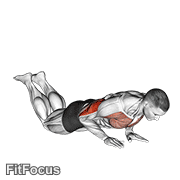 Close-grip Push-up (on Knees) GIF