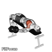 Dumbbell Decline One Arm Fly GIF