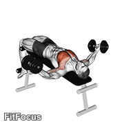 Dumbbell Decline Twist Fly GIF