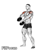 Dumbbell Front Raise V. 2 GIF — animated shoulders exercise demonstration