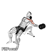 Dumbbell Incline One Arm Fly GIF