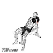 Dumbbell Incline One Arm Hammer Press GIF