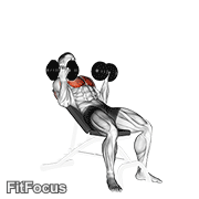 Dumbbell Incline Palm-in Press GIF