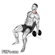 Dumbbell Incline Shrug GIF