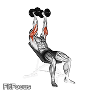Dumbbell Incline Triceps Extension GIF