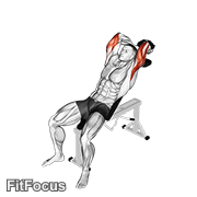 Dumbbell Incline Two Arm Extension GIF