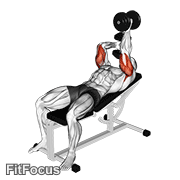Dumbbell Lying Alternate Extension GIF
