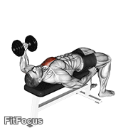 Dumbbell Lying One Arm Press V. 2 GIF