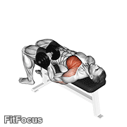 Dumbbell Lying One Arm Press (lying dumbbell one arm press) GIF — animated chest exercise demonstration
