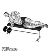 Dumbbell Lying Pronation GIF