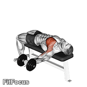 Dumbbell One Arm Bench Fly GIF