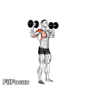 Dumbbell One Arm Shoulder Press GIF