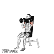 Dumbbell Seated Shoulder Press (parallel Grip) GIF
