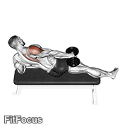 Dumbbell Side Lying One Hand Raise GIF