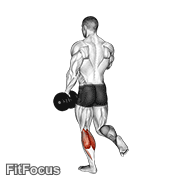 Dumbbell Single Leg Calf Raise GIF