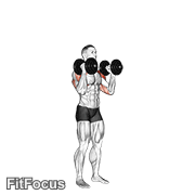 Dumbbell Standing Alternate Overhead Press GIF