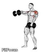Dumbbell Standing Alternate Raise GIF