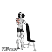 Dumbbell Standing One Arm Palm In Press GIF