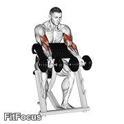 Dumbbell Zottman Preacher Curl GIF