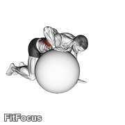 Exercise Ball Lat Stretch GIF