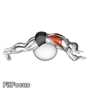 Exercise Ball Lower Back Stretch (pyramid) GIF