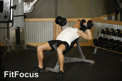 Incline Dumbbell Press animated form demonstration